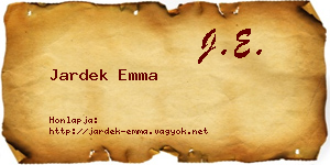 Jardek Emma névjegykártya