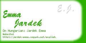 emma jardek business card